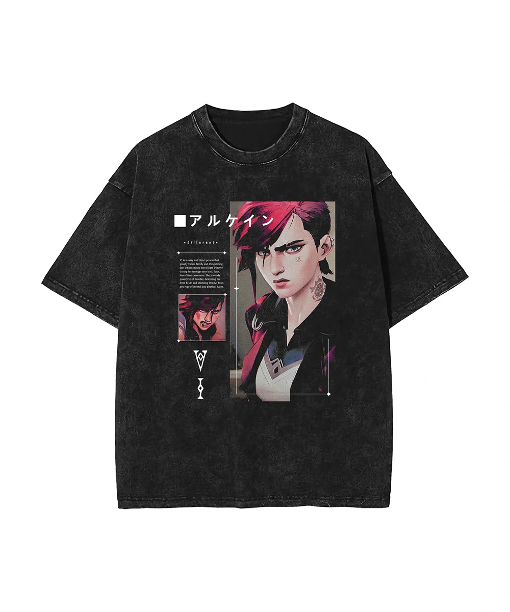 Vi Arcane Acid Wash T-Shirt