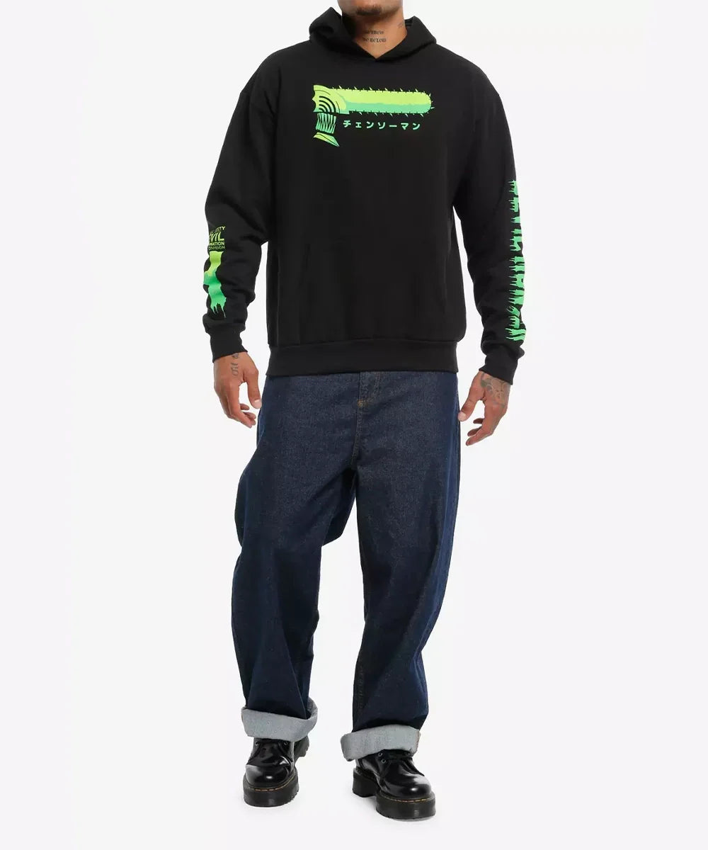 Denji Green Two Sides Hoodie