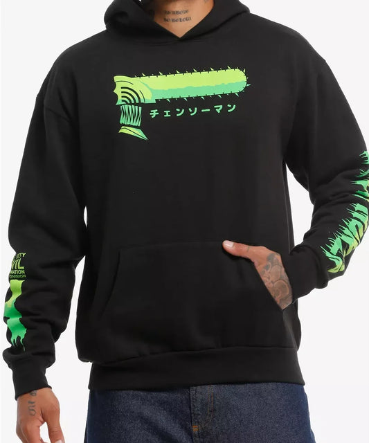 Denji Green Two Sides Hoodie